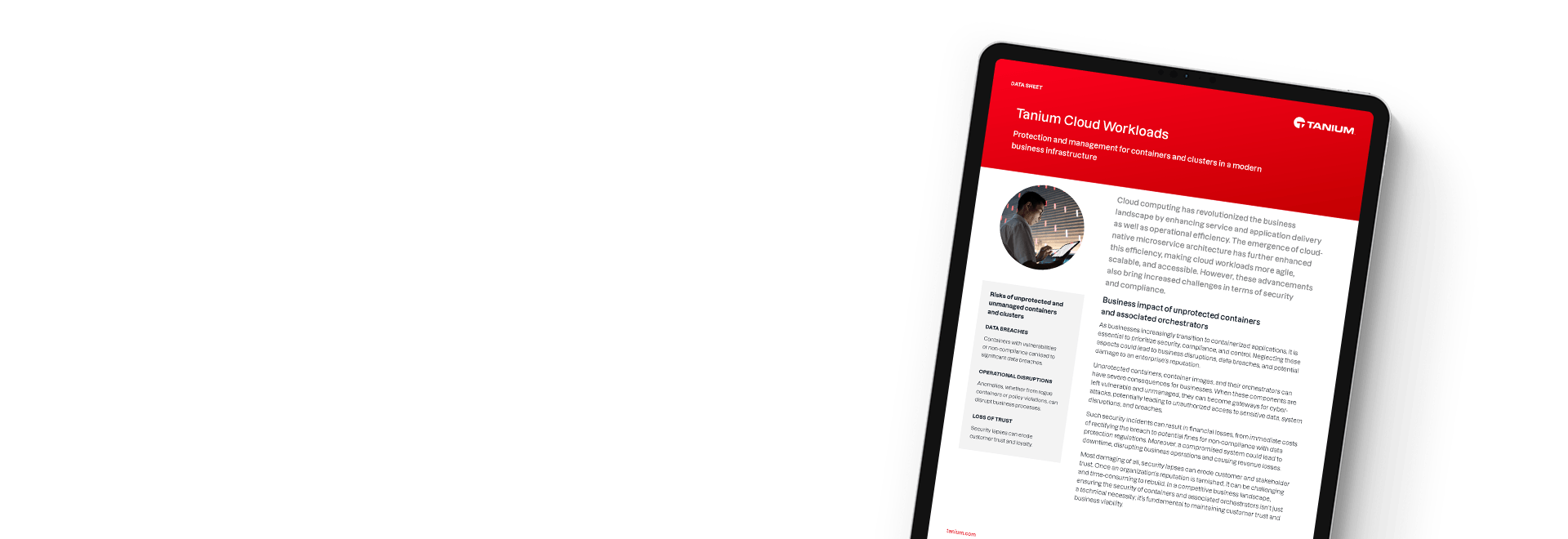 Scheda tecnica di Tanium Cloud Workloads per la protezione e la gestione dei container