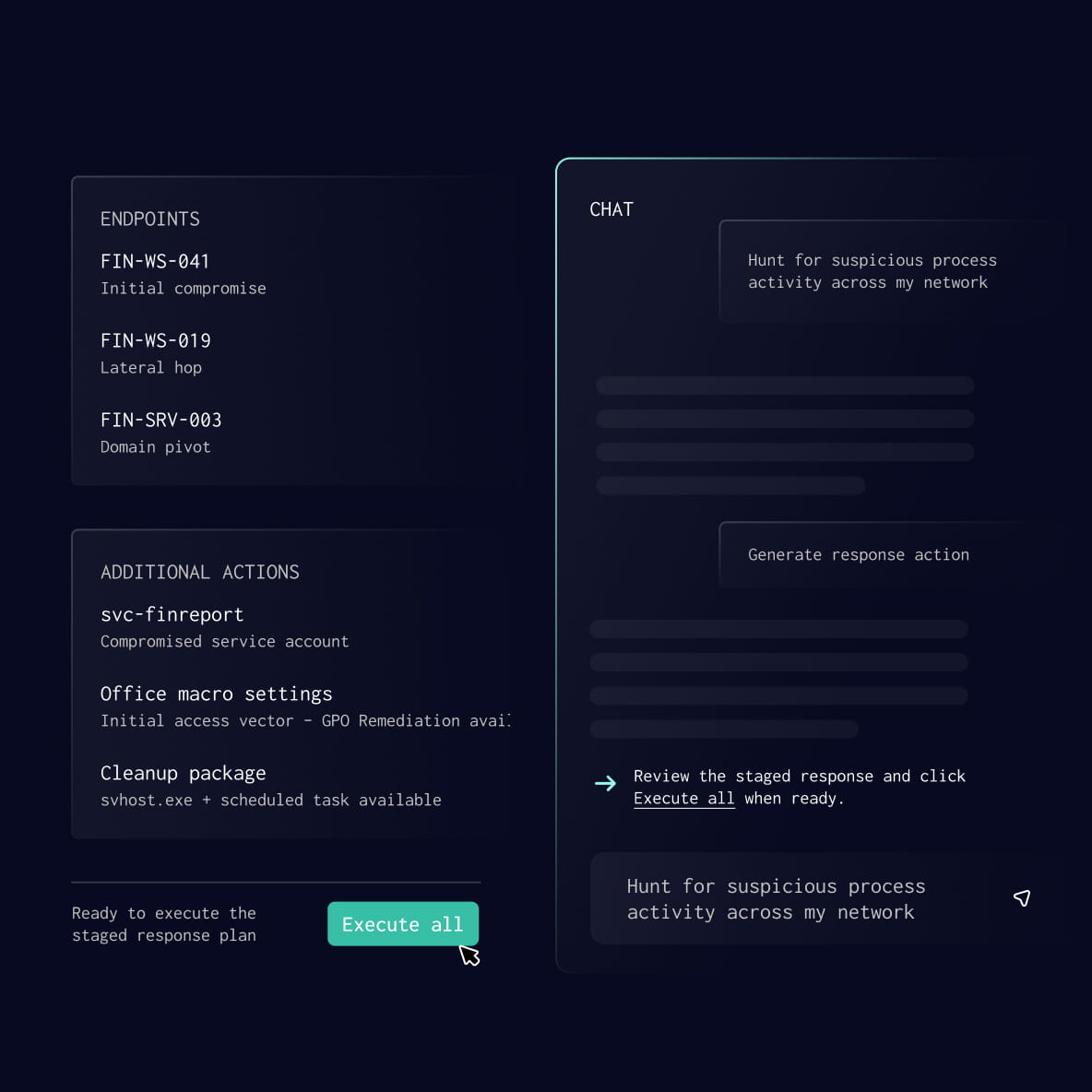 Threat Response screen