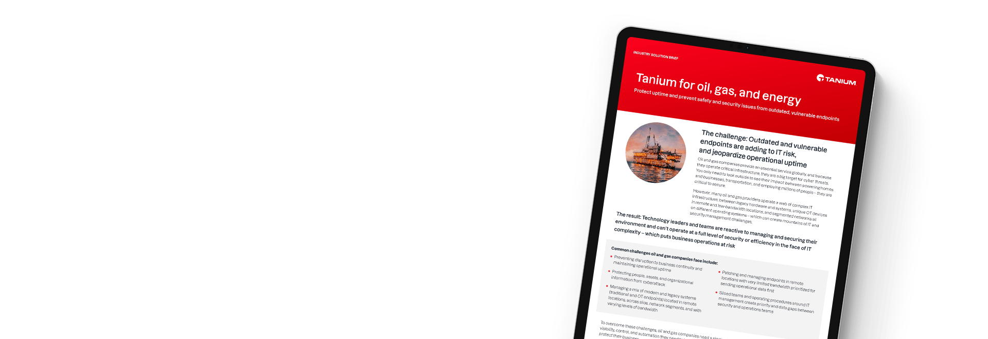 Tanium for oil, gas, and energy solution brief
