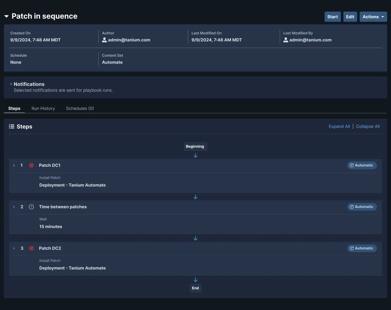 Screenshot di Tanium Endpoint Management
