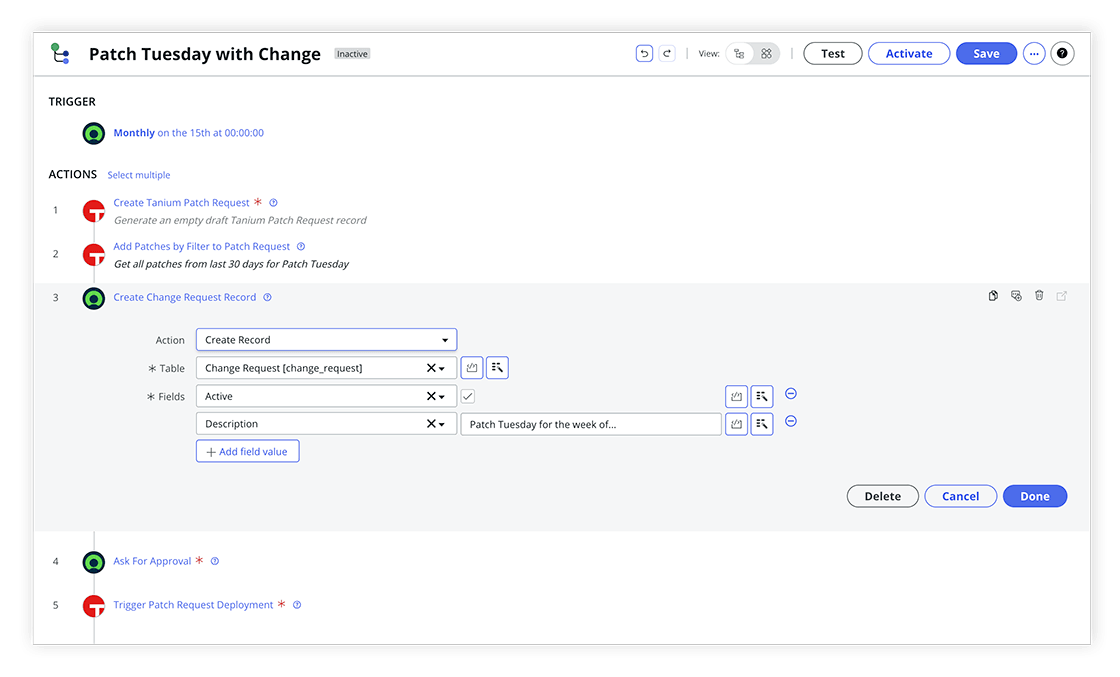 Tanium Patch Management for ServiceNow