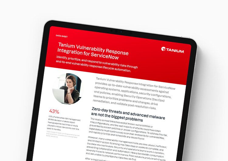 Integrazione Tanium Vulnerability Response per ServiceNow