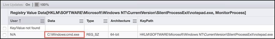 Schermata dei dati dei valori del Registro di sistema che mostra i valori relativi a Notepad++