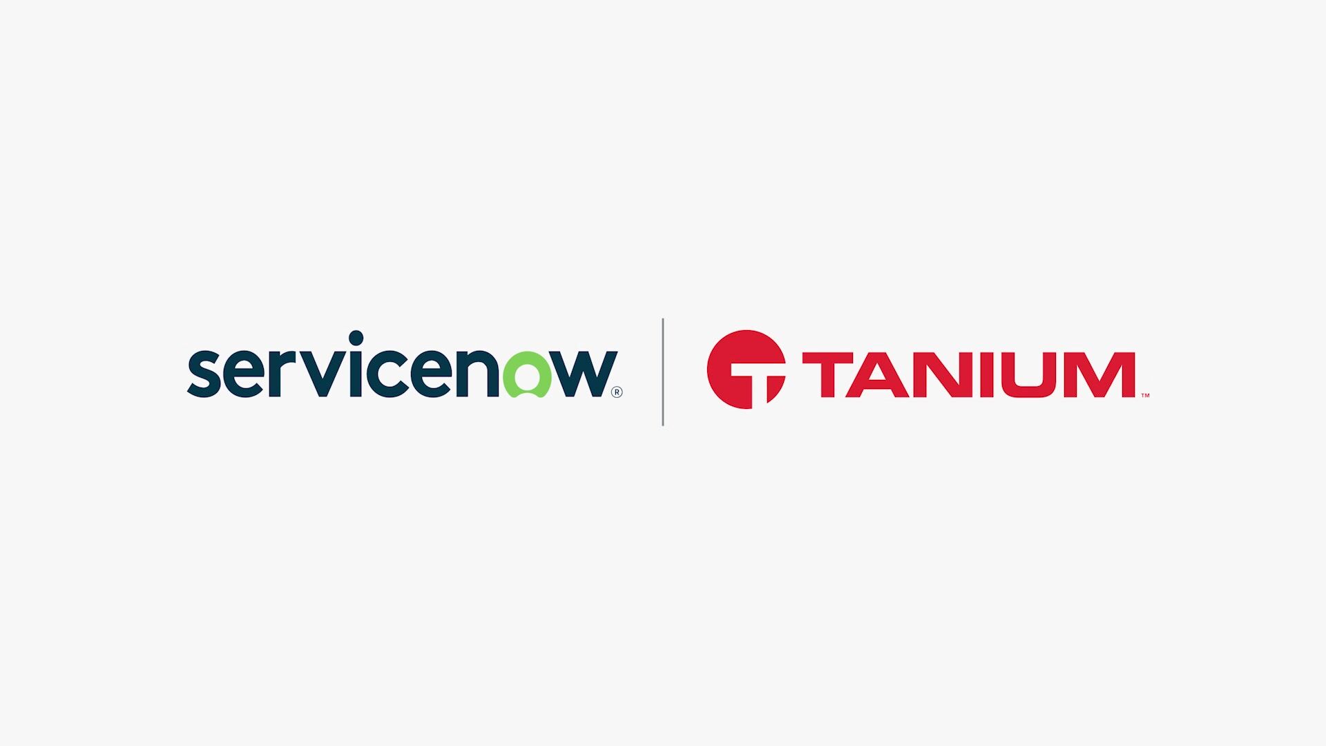 Loghi di Tanium & ServiceNow in combinazione