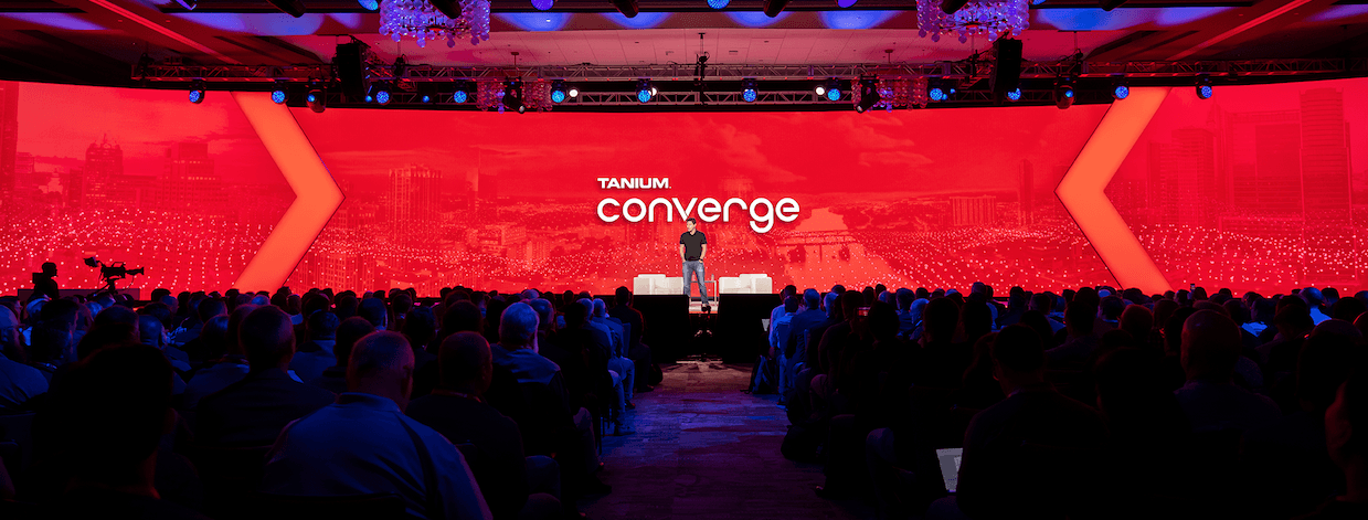 immagine panoramica del palco principale a Tanium Converge 2022