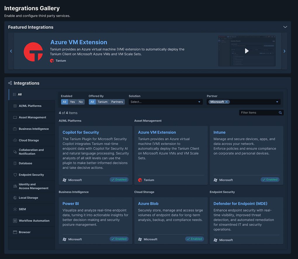 Migliora la tua postura di sicurezza con gli strumenti nativi di Microsoft Azure e Tanium