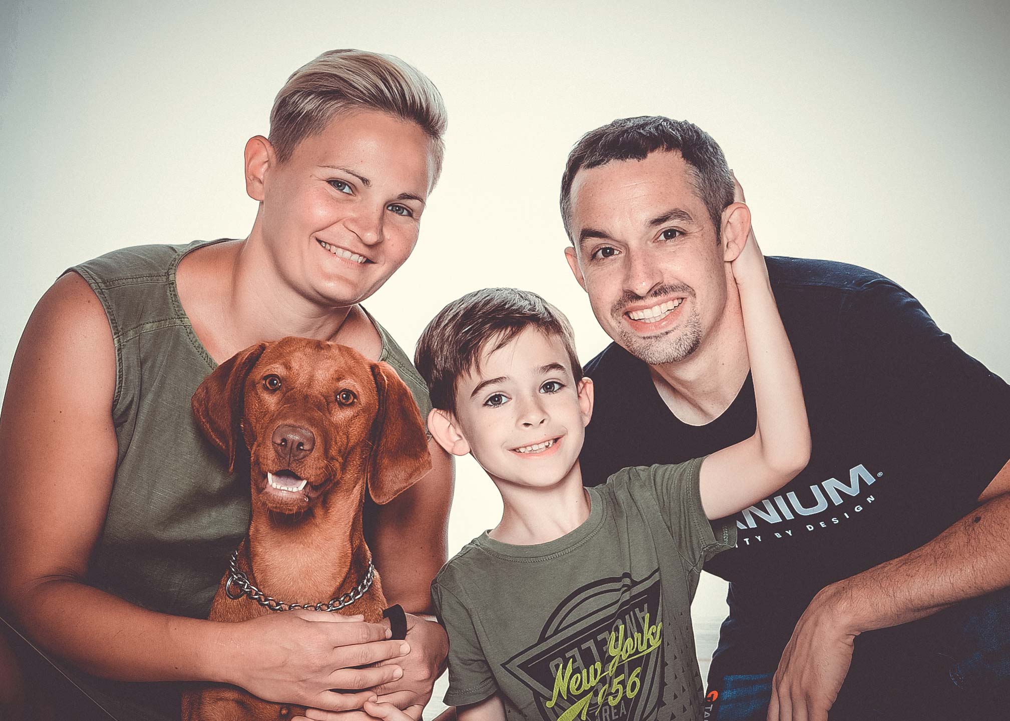 Stefan con la sua famiglia