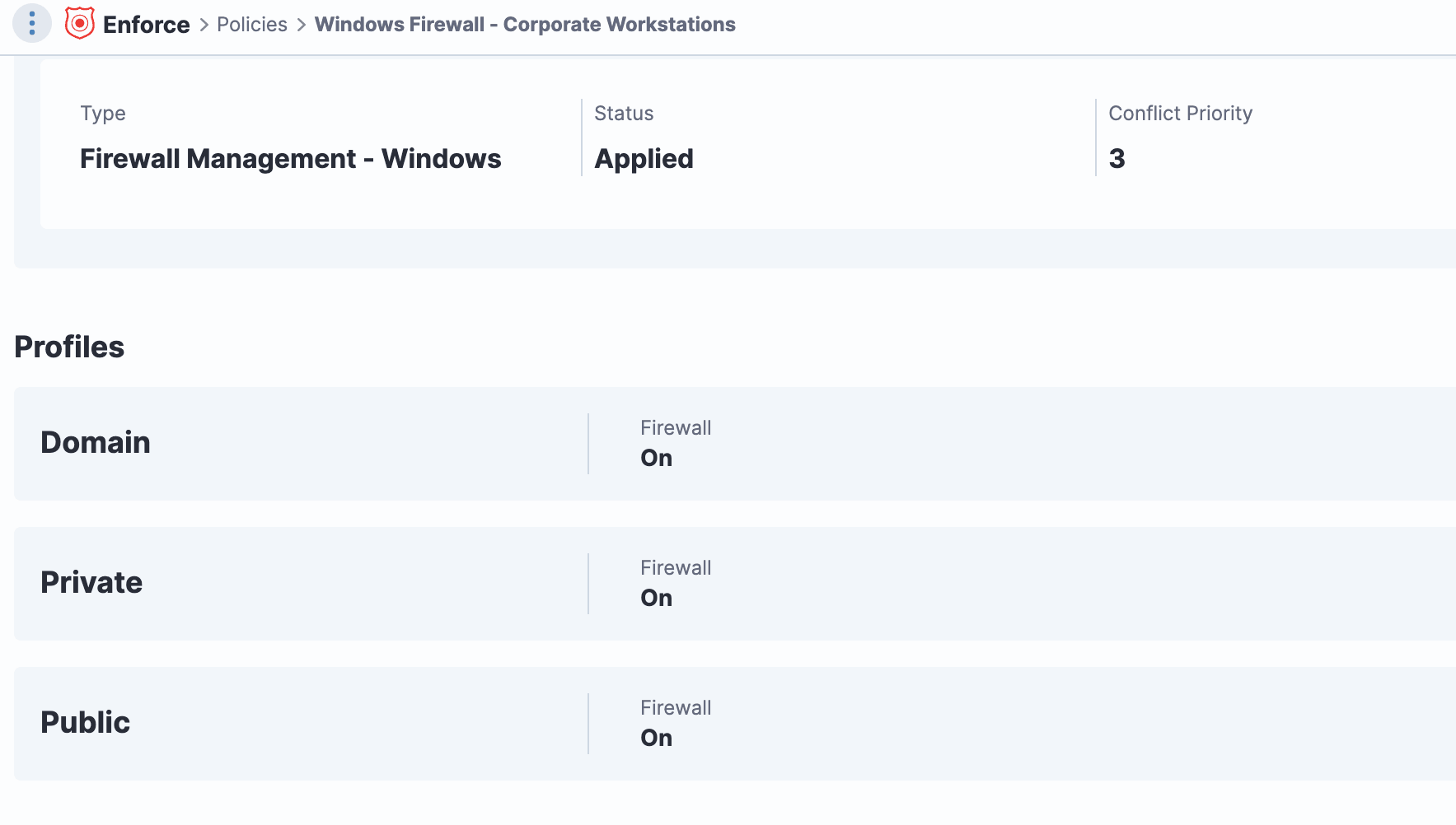 Monitorare e gestire le politiche del firewall sugli endpoint