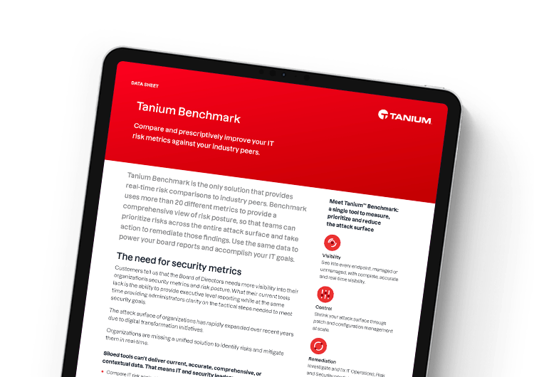 Tanium Benchmark data sheet