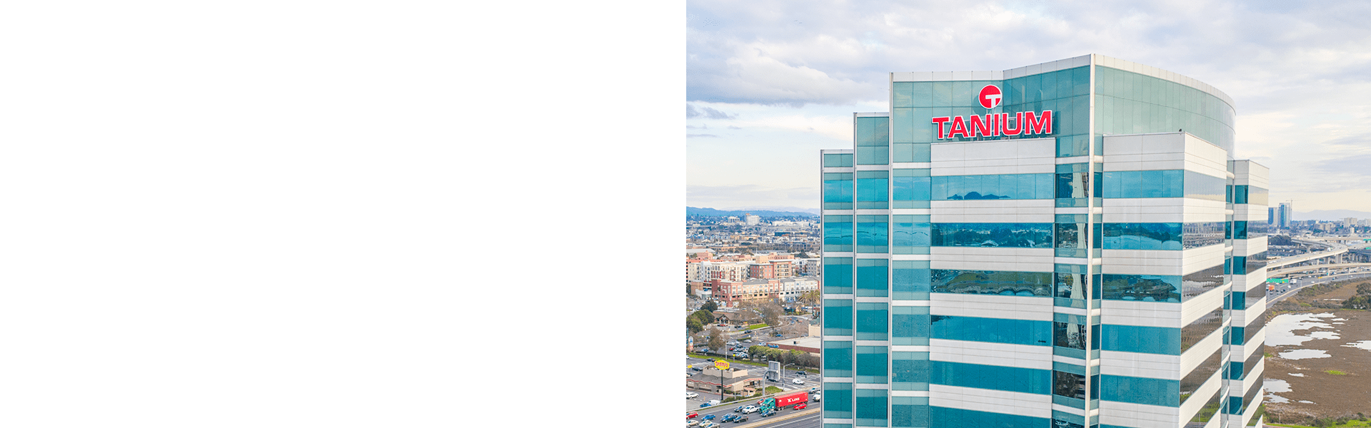 Tanium office building exterior with modern architecture