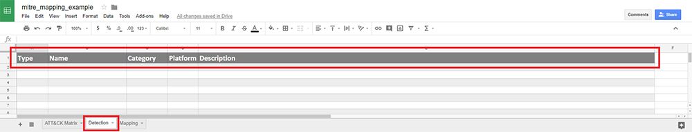 Figure 2: Tanium detection mapping template
