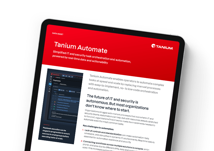 Immagine in evidenza mobile: scheda tecnica di Tanium Automate