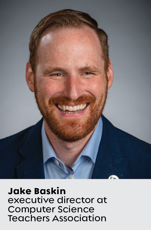 Headshot of Jake Baskin, executive director of Computer Science Teachers Association