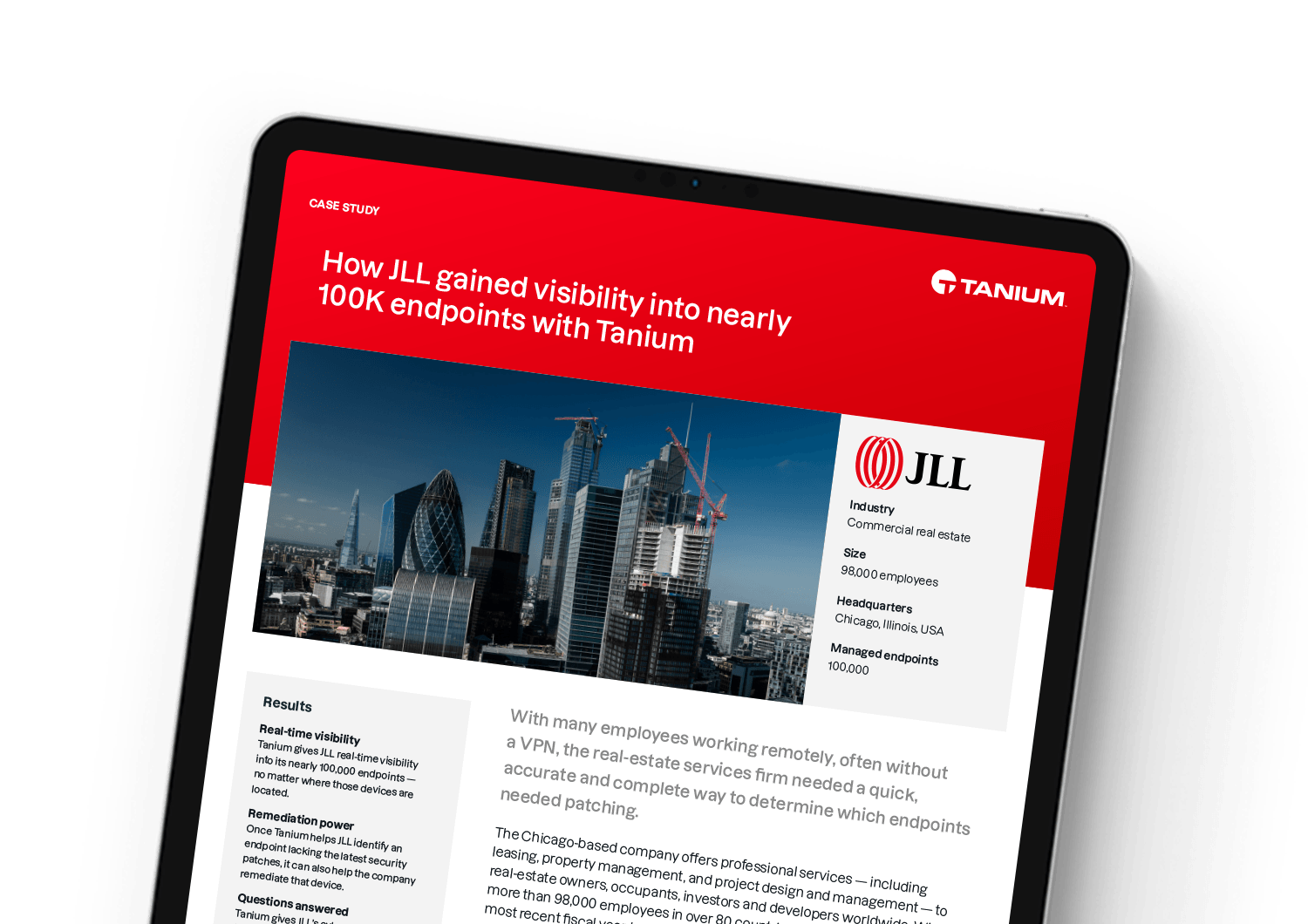 Come JLL ha ottenuto visibilità su quasi 100K endpoint con Tanium