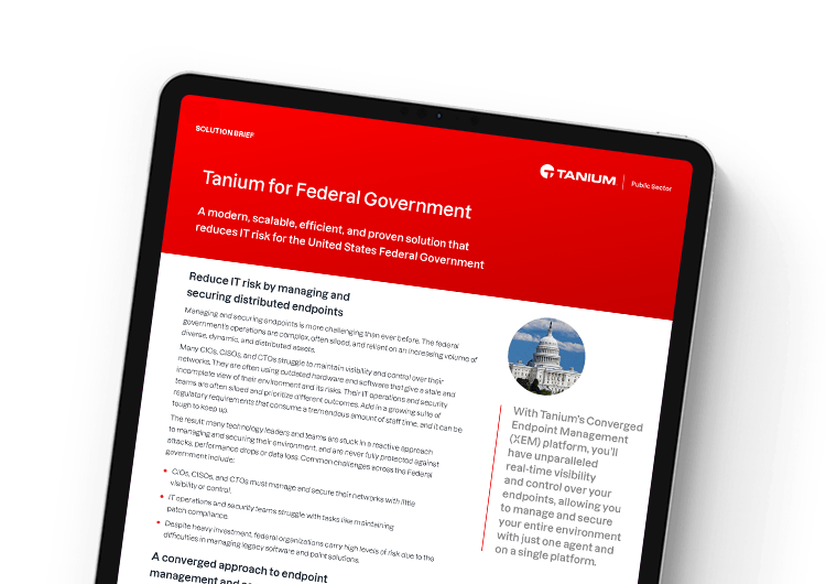 Immagine in evidenza mobile: Tanium per il governo federale
