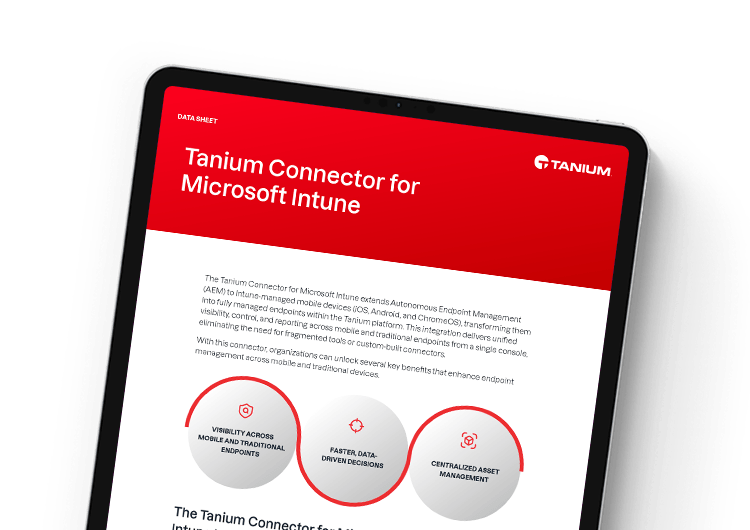 Mobile featured image: Tanium Connector for Microsoft Intune data sheet