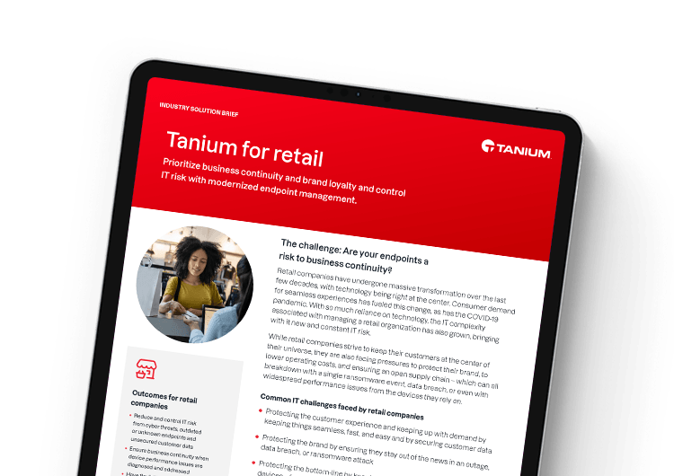 Mobile featured image: Tanium for retail industry brief